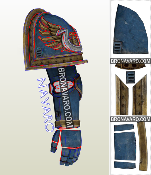 Load image into Gallery viewer, Space Marine Shoulder Foam Template