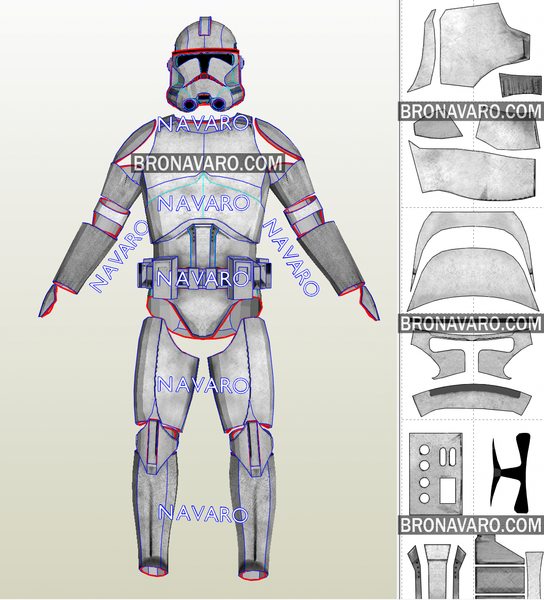 Load image into Gallery viewer, clone trooper armor cosplay pattern
