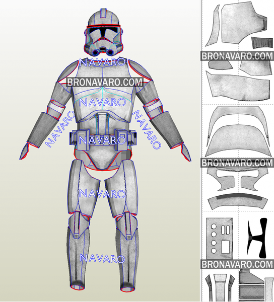 Load image into Gallery viewer, clone trooper armor cosplay pattern