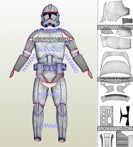 Load image into Gallery viewer, clone trooper armor cosplay pattern