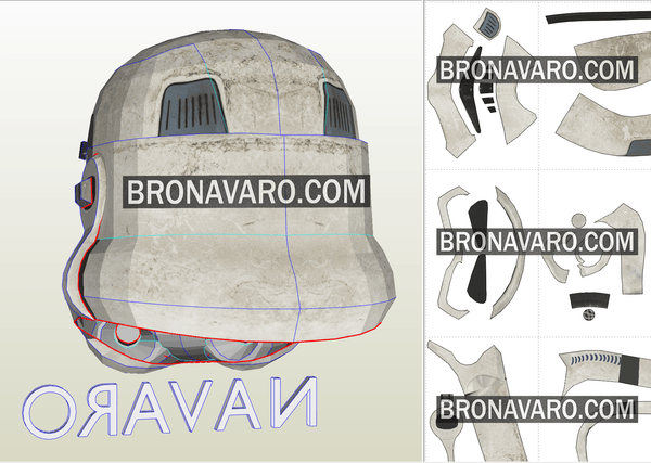 Load image into Gallery viewer, Star Wars Cosplay Helmet Pattern