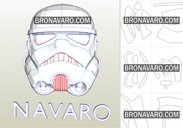 Load image into Gallery viewer, Stormtrooper helmet template