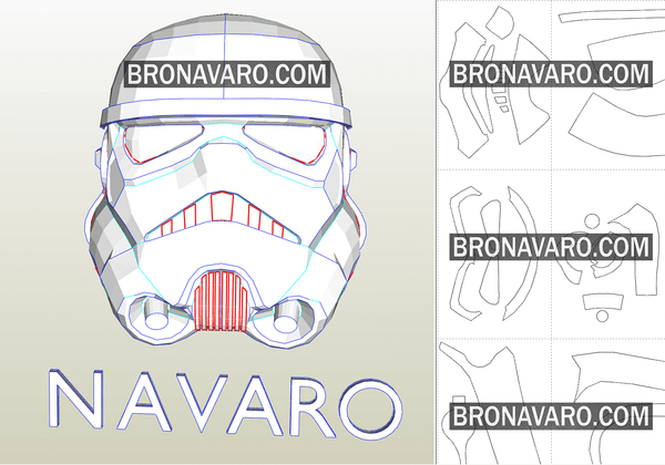 Load image into Gallery viewer, Stormtrooper helmet template