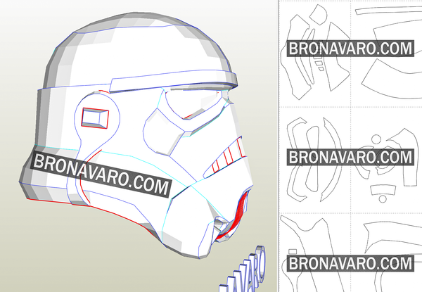 Load image into Gallery viewer, Stormtrooper eva foam helmet template