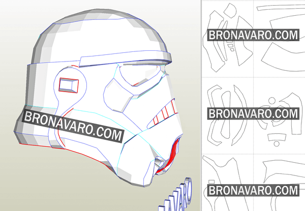 Load image into Gallery viewer, Stormtrooper eva foam helmet template