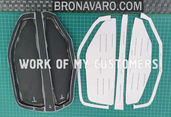 Load image into Gallery viewer, MANDALORIAN Beskar Armor Template - Mandalorian Armor Pepakura - Mandalorian Cosplay Template - Mandalorian Foam Template