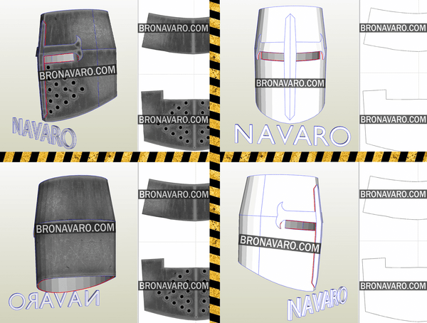 Load image into Gallery viewer, Templar Crusader Helmet Foam Template