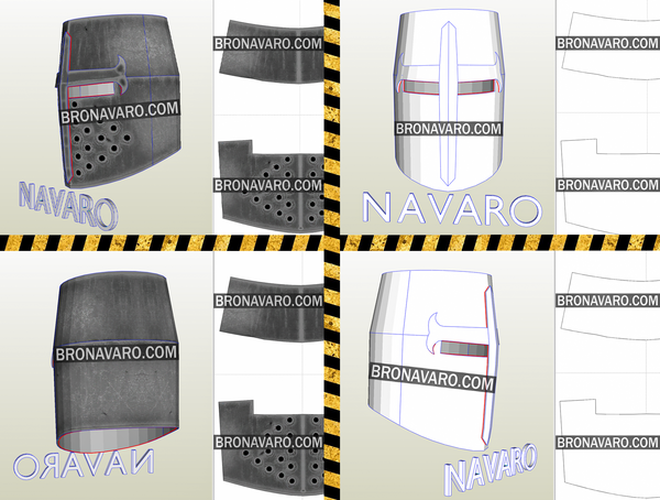 Load image into Gallery viewer, Templar Crusader Helmet Foam Template