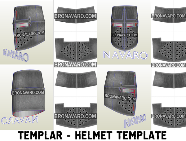 Load image into Gallery viewer, Templar Helmet Pepakura