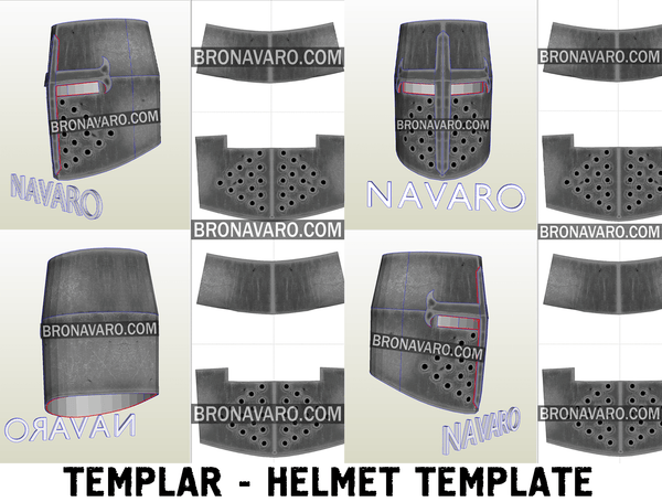 Load image into Gallery viewer, Templar Helmet Pepakura