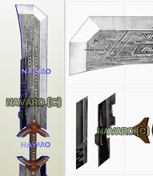 Thanos Gauntlet (Foam Template) - Thanos Gauntlet Pepakura - Printable PDF - Thanos Cosplay + Bonus Thanos Sword Template - Thanos Endgame