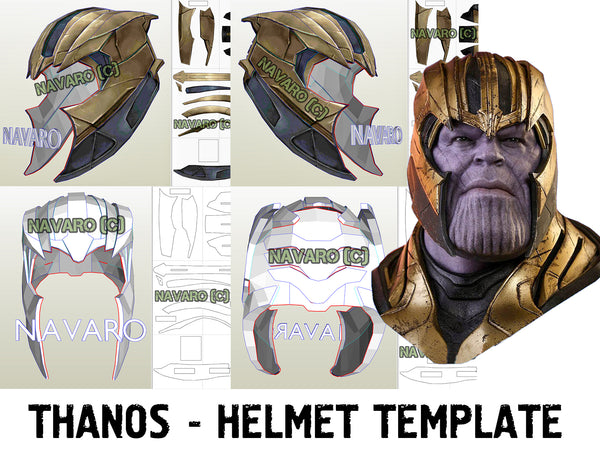 Load image into Gallery viewer, thanos helmet template