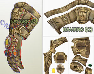 Thanos Gauntlet (Foam Template) - Thanos Gauntlet Pepakura - Printable PDF - Thanos Cosplay + Bonus Thanos Sword Template - Thanos Endgame