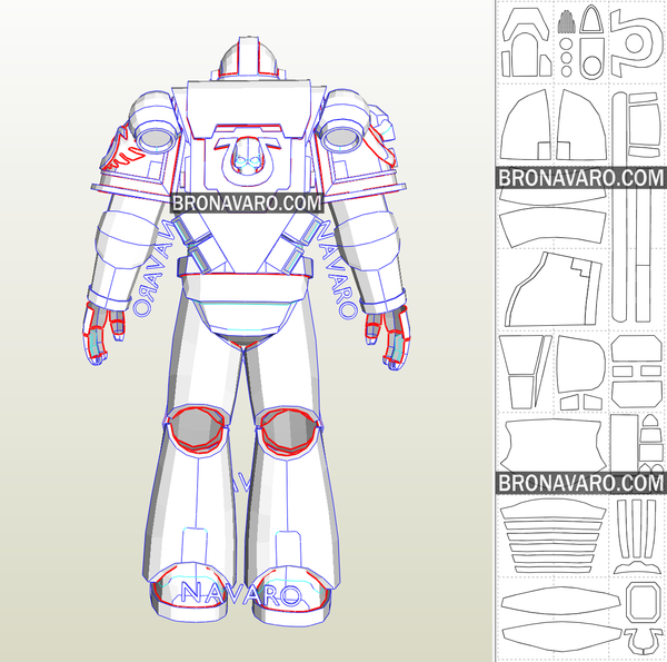 Load image into Gallery viewer, Ultramarine Armor Pepakura
