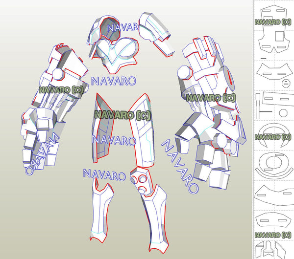Load image into Gallery viewer, league of legends vi armor pepakura
