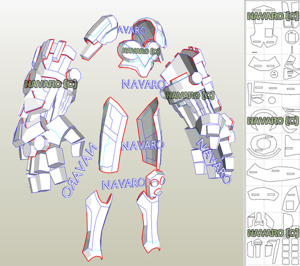 Load image into Gallery viewer, arcane vi armor pepakura
