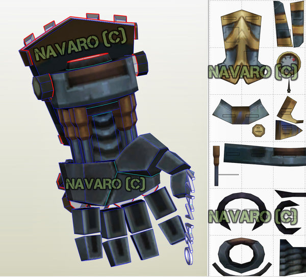 Load image into Gallery viewer, vi cosplay gauntlet template