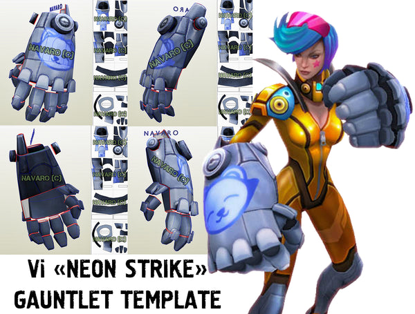 Load image into Gallery viewer, vi neon strike cosplay template