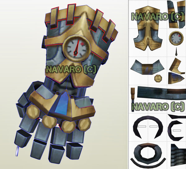 Load image into Gallery viewer, Vi Gauntlet Pepakura