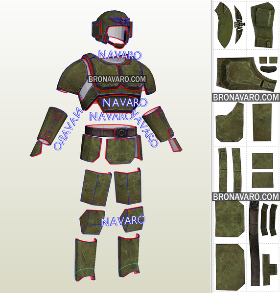 Load image into Gallery viewer, Cadian Shock Troops Armor Eva Foam Templates