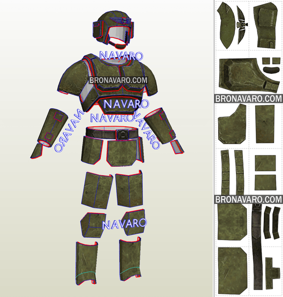 Load image into Gallery viewer, Cadian Shock Troops Armor Eva Foam Templates
