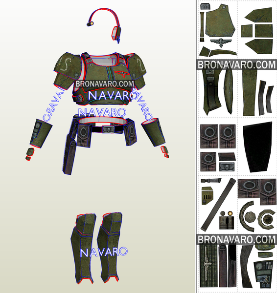 Load image into Gallery viewer, Warhammer Imperial Guard Flak Armor Cosplay Pattern