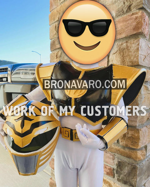 Load image into Gallery viewer, White Ranger Costume Cosplay Template
