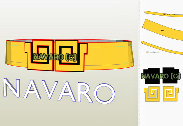 Load image into Gallery viewer, white ranger belt pattern