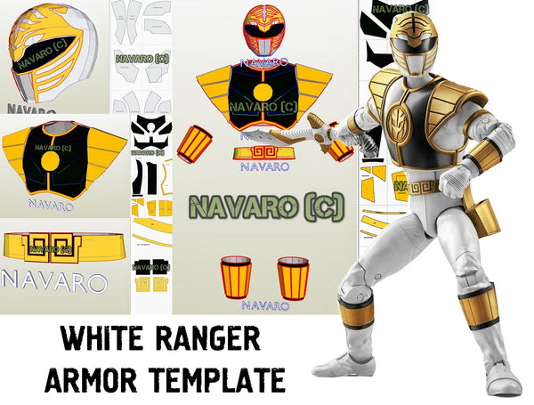Load image into Gallery viewer, white ranger pepakura