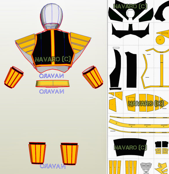 Load image into Gallery viewer, white ranger shield pepakura