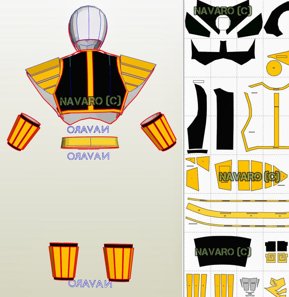 Load image into Gallery viewer, white ranger shield pepakura