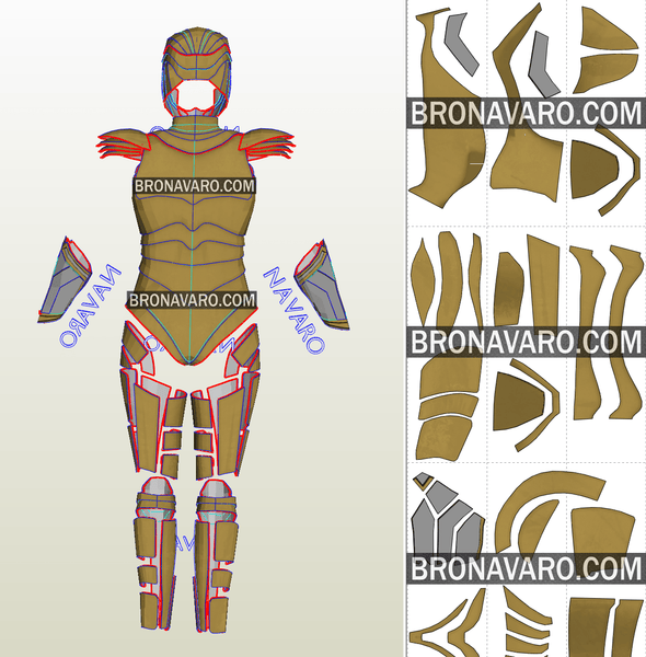 Load image into Gallery viewer, Wonder Woman 1984 Golden Eagle Armor Pattern