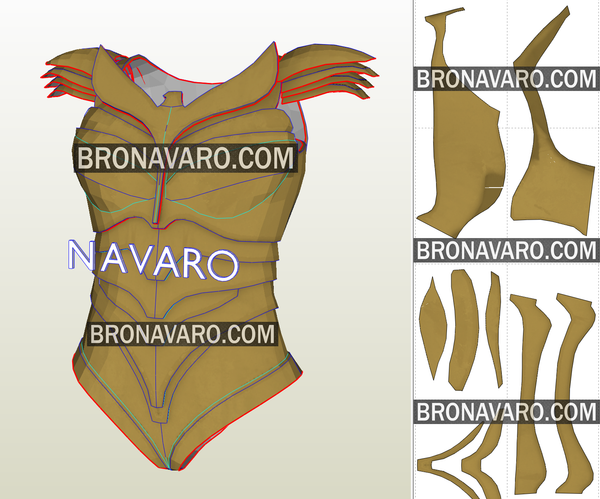 Load image into Gallery viewer, Wonder Woman Armor Foam Template
