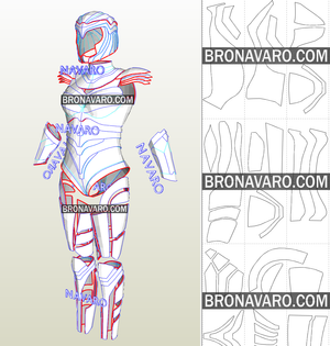 Wonder Woman Cosplay Armor Template