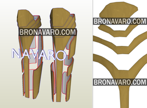 Wonder Woman Shins Cosplay Armor Template