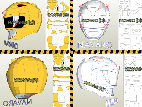 Load image into Gallery viewer, Yelow ranger helmet pepakura