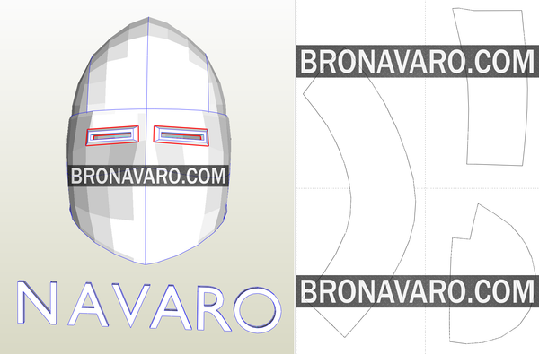 Load image into Gallery viewer, bascinet pig face helmet template