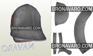 gothic sallet helmet eva foam template