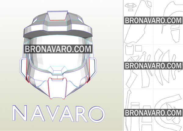 Load image into Gallery viewer, Halo 3 Helmet Pepakura