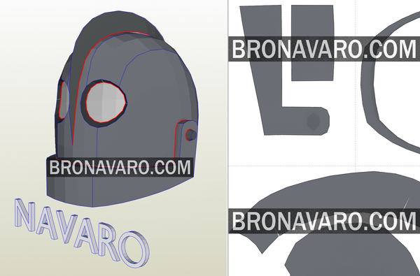 Load image into Gallery viewer, iron giant helmet pepakura
