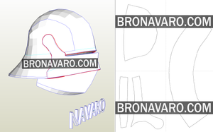 German Gothic Sallet Helmet cosplay template