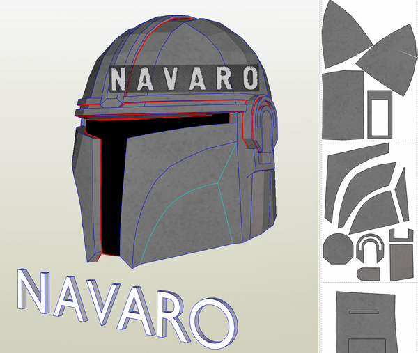 Load image into Gallery viewer, mandalorian helmet template
