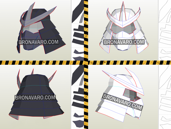 Load image into Gallery viewer, tmnt shredder helmet printable template