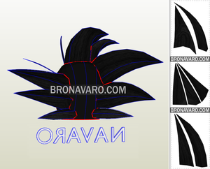 Anime Hair Eva Foam Templates