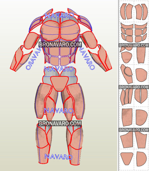 Load image into Gallery viewer, Body Muscle Suit Cosplay Templates
