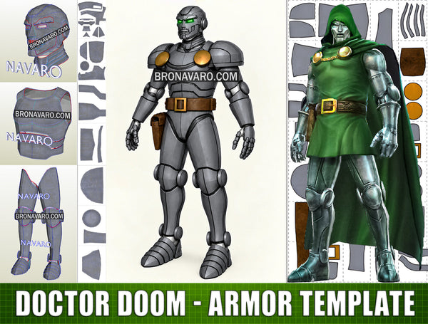 Load image into Gallery viewer, Doctor Doom Armor Pepakura PDO and PDF
