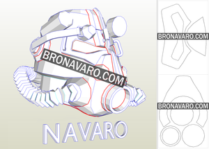 Fallout T45 Helmet Pepakura Template