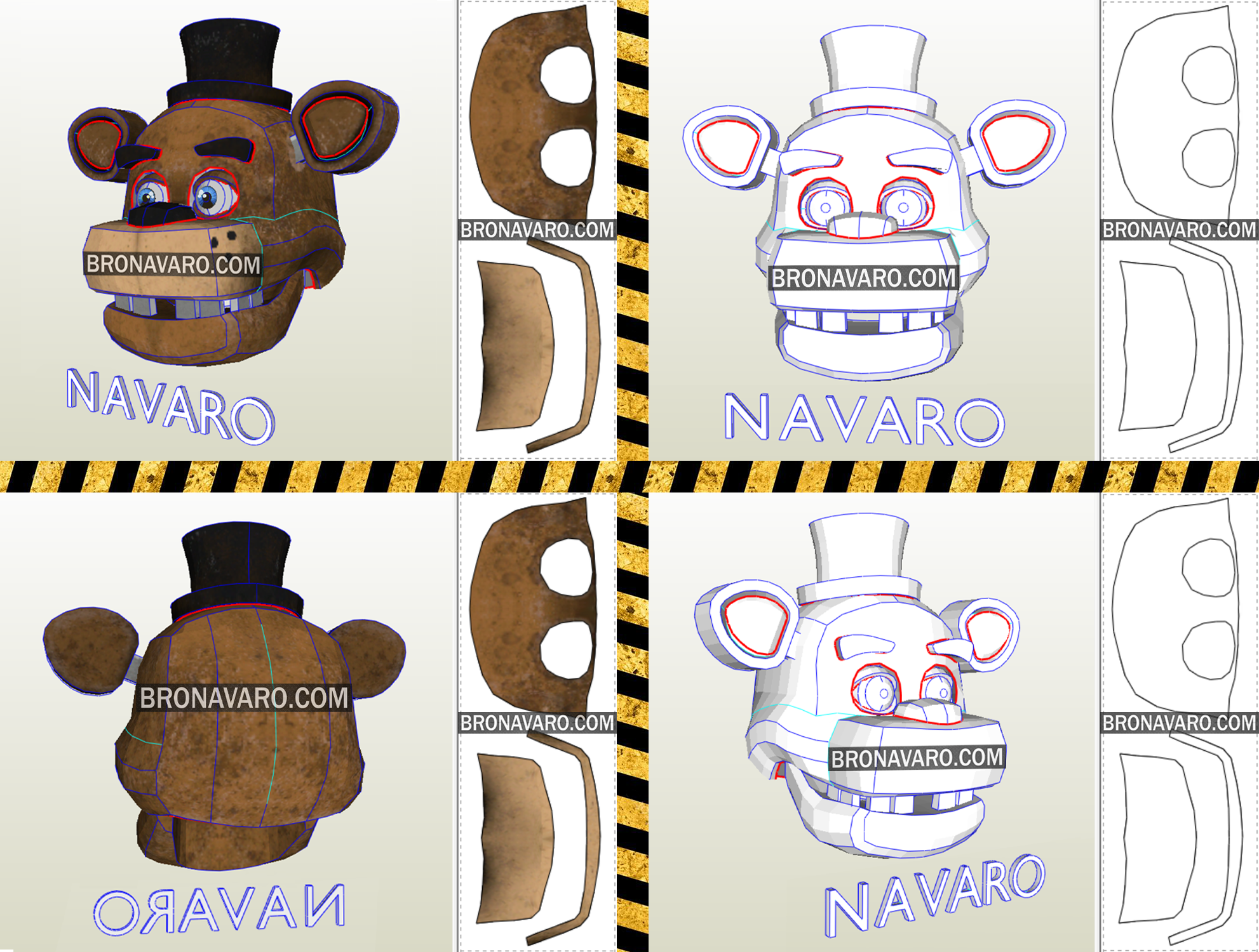 FREDDY FAZBEAR Costume (Foam Template) - Freddy Fazbear Pepakura – NAVARO