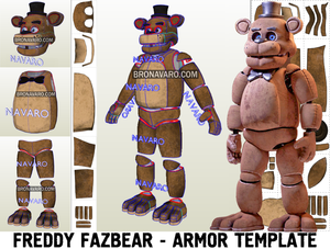 Freddy Fazbear Eva Foam Template