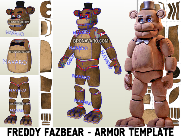 Load image into Gallery viewer, Freddy Fazbear Eva Foam Template
